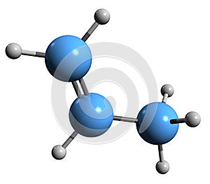 3D image of Propylene skeletal formula