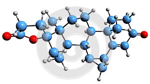 3D image of Prorenone skeletal formula photo