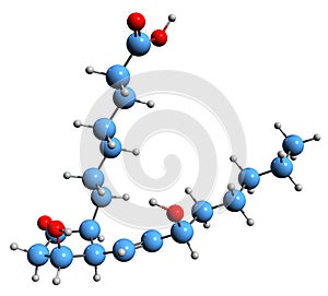 3D image of Prostaglandin E1 skeletal formula photo