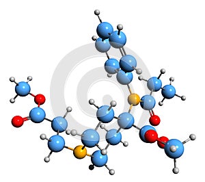 3D image of Remifentanil skeletal formula photo