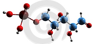 3D image of Ribose 5-phosphate skeletal formula
