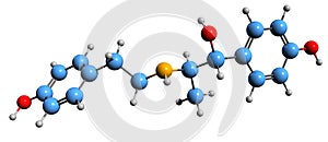 3D image of Ritodrine skeletal formula