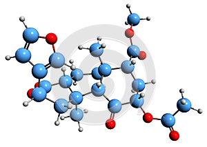 3D image of Salvinorin A skeletal formula photo