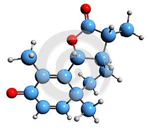 3D image of Santonin skeletal formula photo