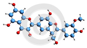 3D image of Silicristin skeletal formula