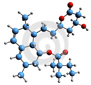 3D image of Simvastatin skeletal formula
