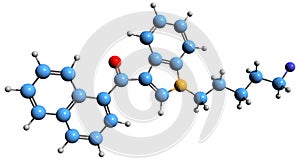 3D image of AM-2201 skeletal formula photo