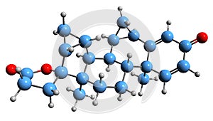 3D image of Spirorenone skeletal formula photo