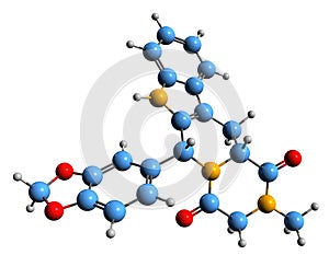 3D image of Tadalafil skeletal formula