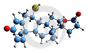 3D image of 7a-Thiospironolactone skeletal formula photo