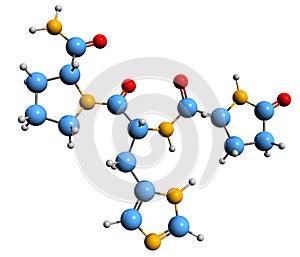 3D image of Thyrotropin-releasing hormone skeletal formula photo