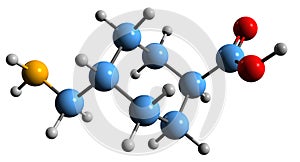 3D image of Tranexamic acid skeletal formula photo