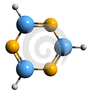 3D image of Triazine skeletal formula