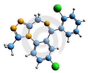 3D image of Triazolam skeletal formula