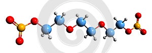 3D image of Triethylene glycol dinitrate skeletal formula photo