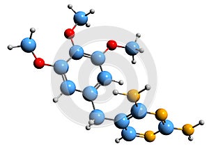 3D image of Trimethoprim skeletal formula
