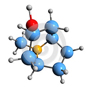 3D image of Tropine skeletal formula