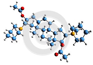 3D image of Vecuronium bromide skeletal formula photo