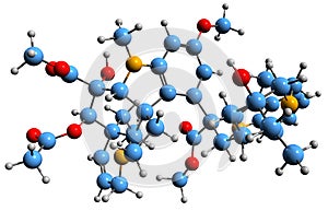 3D image of Vinblastine skeletal formula