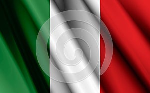 3D- image of the waving flag Italy