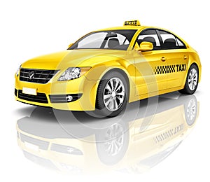 3D Image of Yellow Taxi