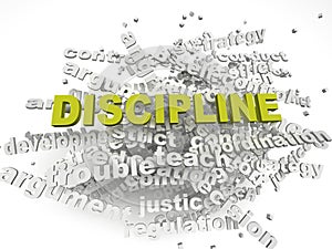 3d imagen Discipline issues concept word cloud background photo