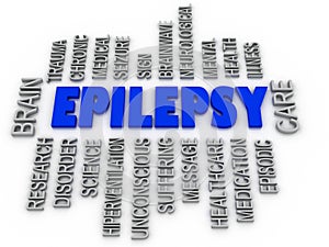 3d imagen, Epilepsy symbol. Neurological disorder icon conceptual design photo