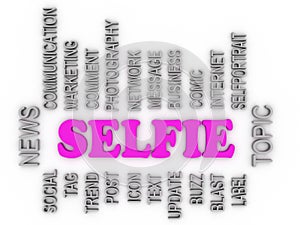 3d imagen about Selfie Topic photo