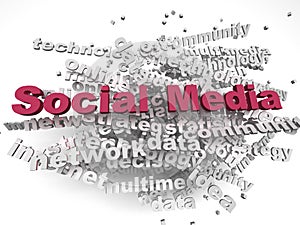 3d imagen Social Media concept word cloud background photo