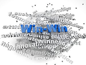 3d imagen Win - Win concept word cloud background photo