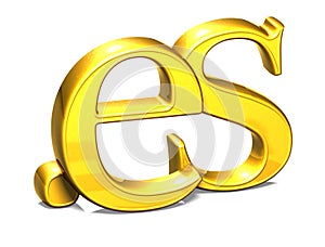 3D Internet Domain on white background