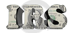 3D IRS - Internal Revenue Service, On White photo