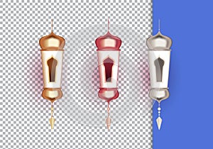 3d of islamic lentern vector