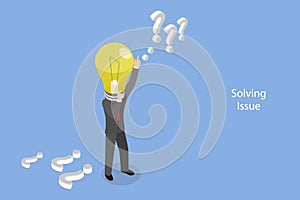 3D Isometric Flat Vector Conceptual Illustration of Solving Issue