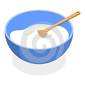 3D Isometric Flat Vector Illustration of Cereal Breakfast. Item 6