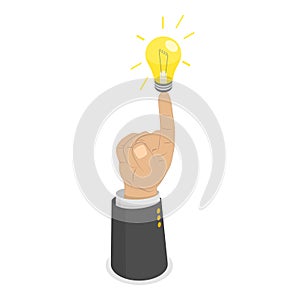 3D Isometric Flat Vector Illustration of Creative Idea. Item 2