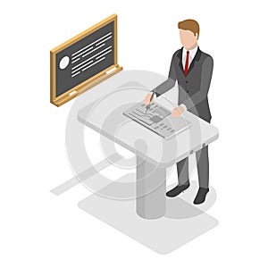 3D Isometric Flat Vector Illustration of Electronic Devices Manufacturing. Item 2