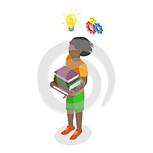 3D Isometric Flat Vector Illustration of Knoledge and Education. Item 2