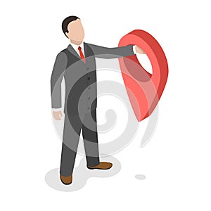 3D Isometric Flat Vector Illustration of Office Relocation. Item 4