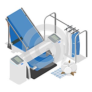 3D Isometric Flat Vector Illustration of Textile Manufacturing. Item 3