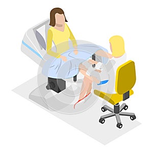 3D Isometric Flat Vector Illustration of In Vitro Fertilization. Item 4