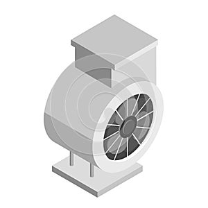 3D Isometric Flat Vector Set of Air Duct System Items. Item 1