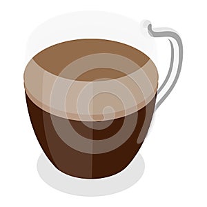 3D Isometric Flat Vector Set of Coffee Beverages. Item 5