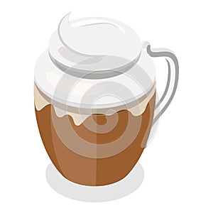 3D Isometric Flat Vector Set of Coffee Beverages. Item 9