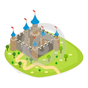 3D Isometric Flat Vector Set of Fairytale Characters and Items. Item 9