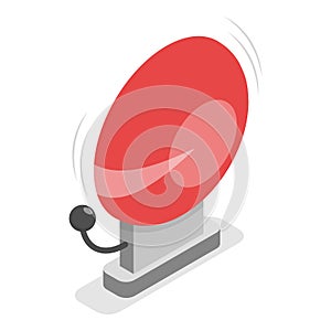 3D Isometric Flat Vector Set of Fire Alarm Equipment. Item 8