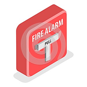 3D Isometric Flat Vector Set of Fire Alarm Equipment. Item 5