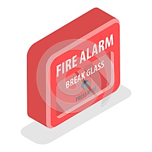 3D Isometric Flat Vector Set of Fire Alarm Equipment. Item 4