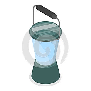 3D Isometric Flat Vector Set of Flashlights. Item 3