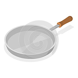 3D Isometric Flat Vector Set of Frying Pans. Item 2
